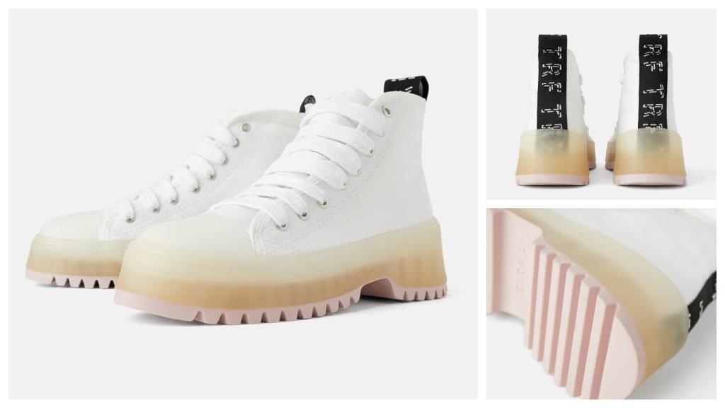 Las botas en un montaje de EL ESTILO.