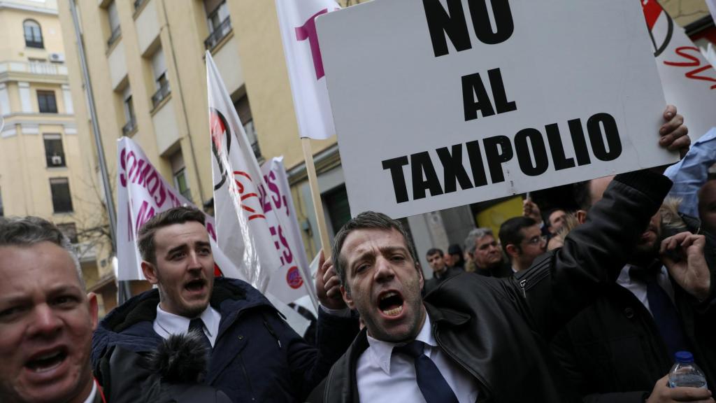 Manifestación de las VTC este viernes en Madrid