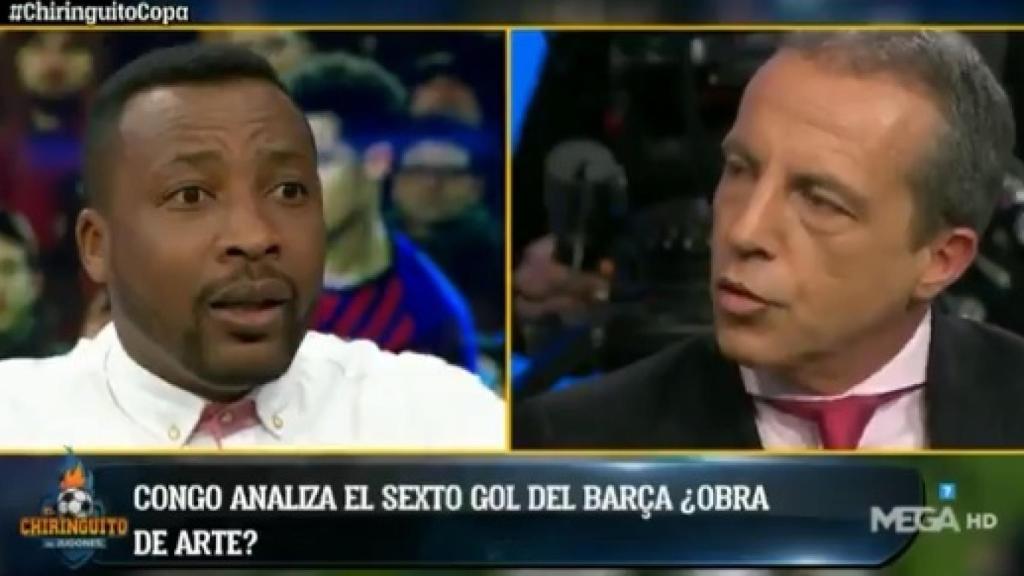 Congo en El Chiringuito. Foto Twitter: (@elchiringuitotv)