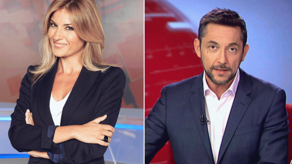 Sandra Golpe y Javier Ruiz.