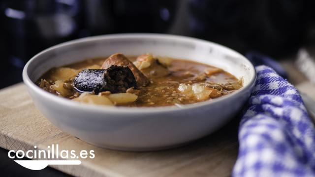 Lentejas con morcilla y chorizo portada