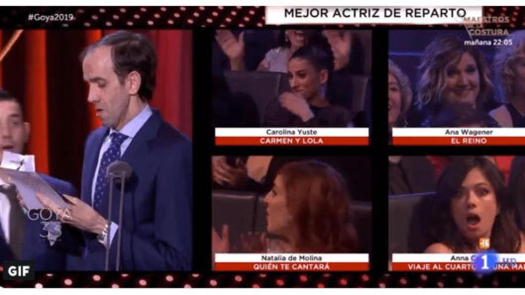 La cara de Anna Castillo al no llevarse el Goya arrasa en redes