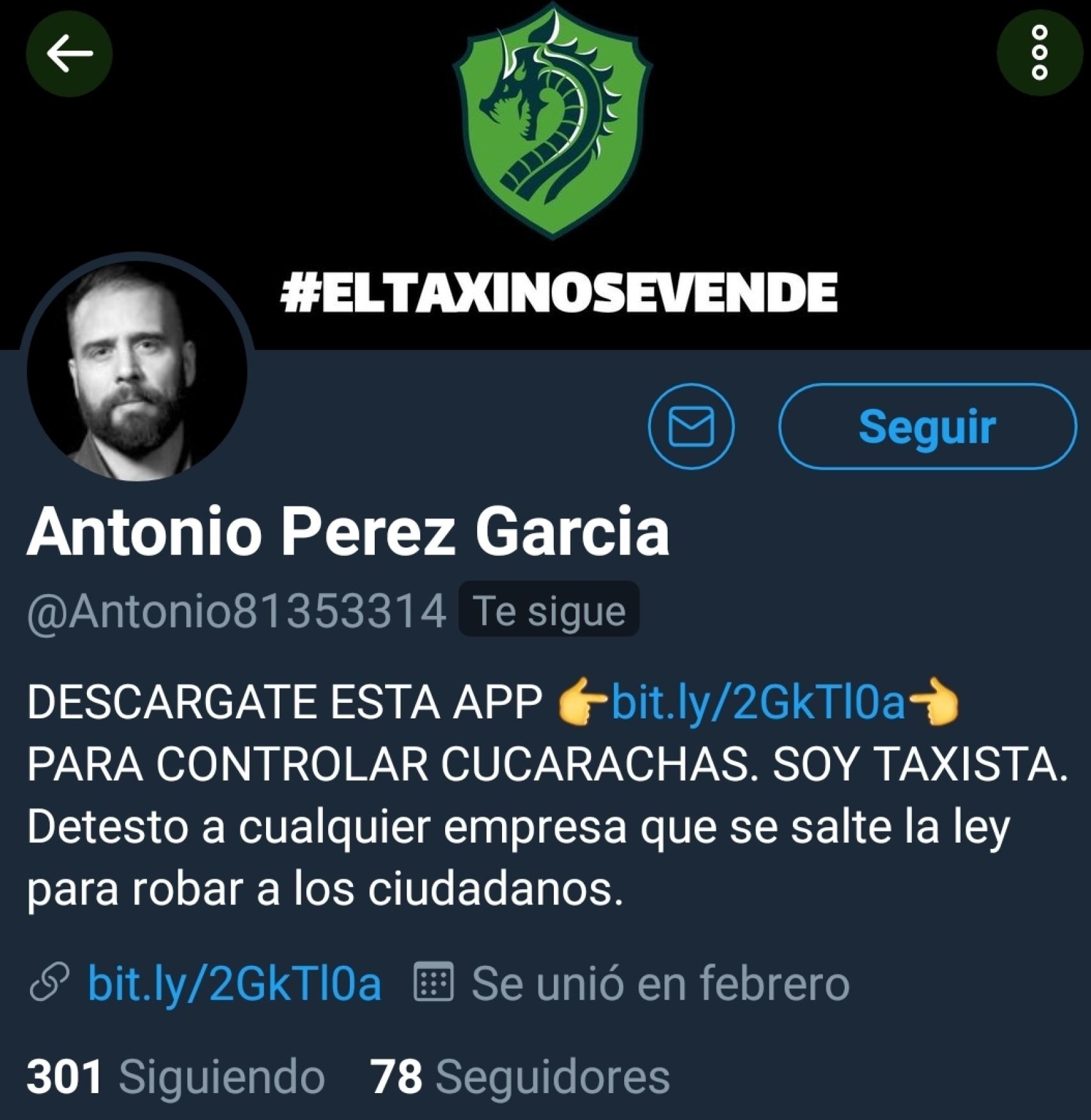 Esta cuenta de Twitter difunde la aplicación.