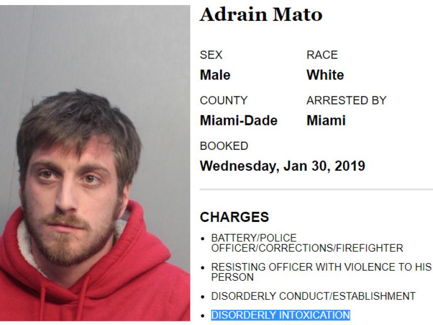 Ficha policial de Adrián Montero 'Monti'