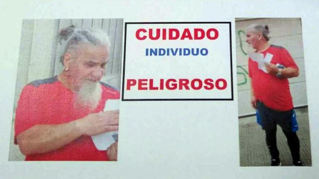 Cartel de alerta sobre 'El Quintas'