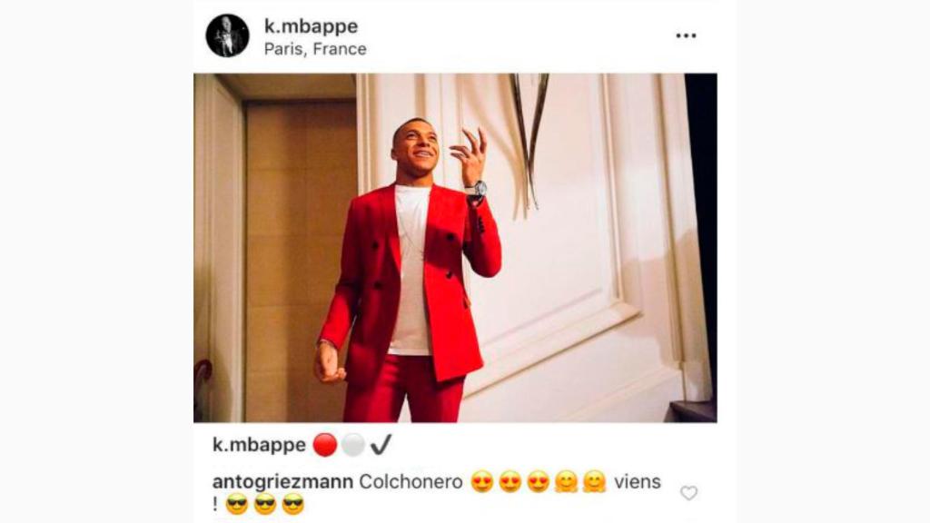 El comentario de Griezmann ante el atuendo rojiblando de Mbappe