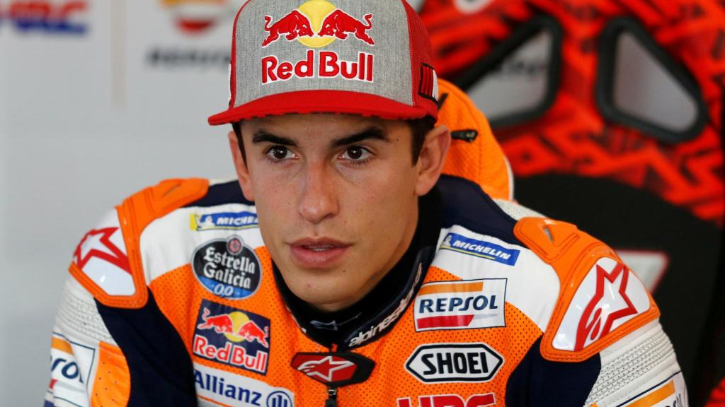 Márquez durante el test en Sepang