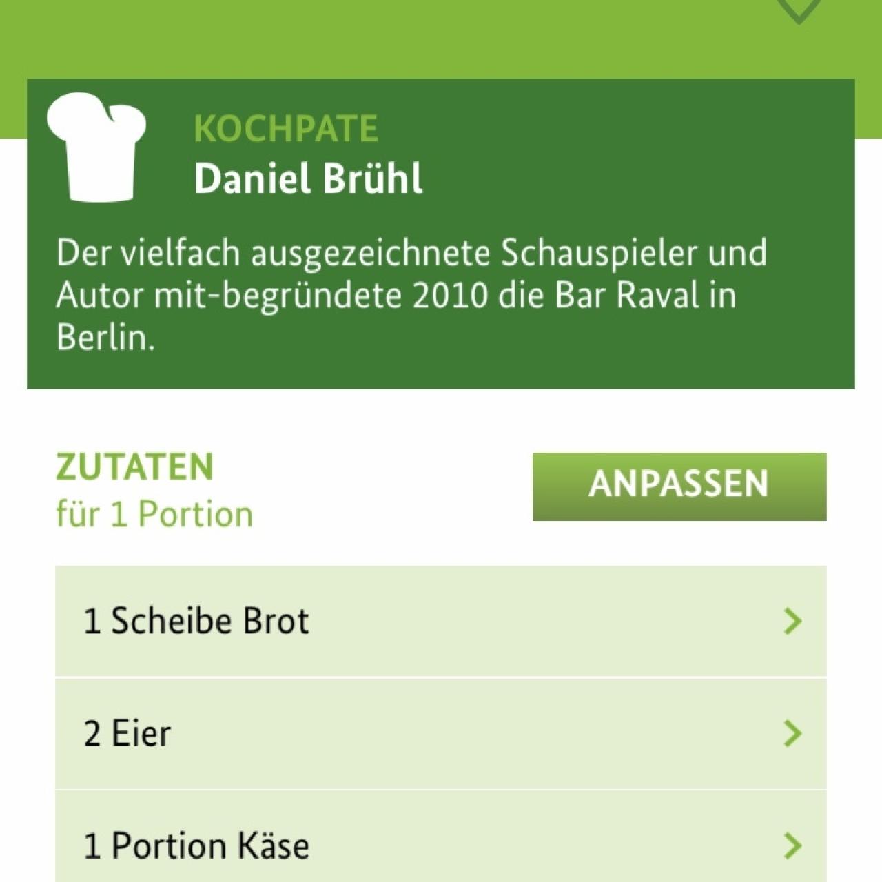 Receta de la app de tortilla de restos.