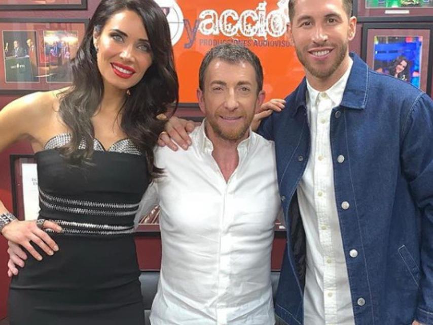 Pilar Rubio, Pablo Motos y Sergio Ramos.