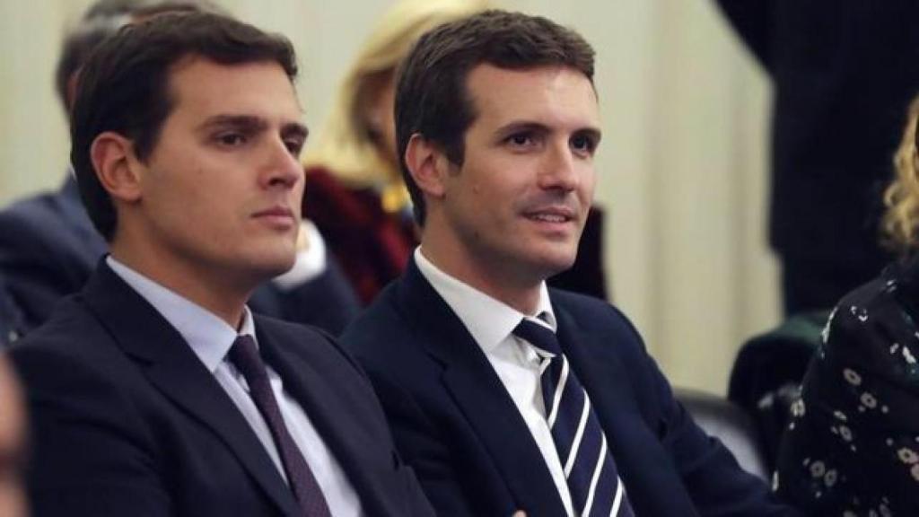 Albert Rivera y Pablo Casado, en una foto de archivo.