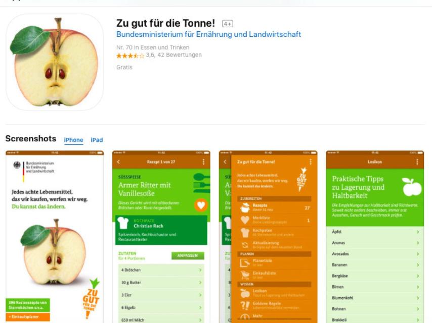 La app de Merkel para aprovechar restos de comida