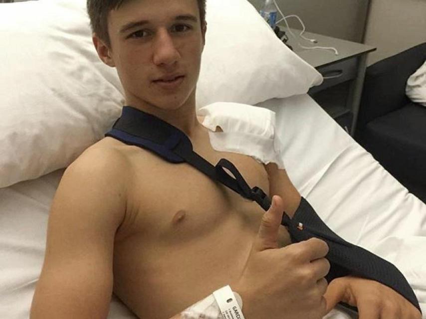 Sergio García Dols en el hospital. Foto: Instagram (@sergiogarcia_11)