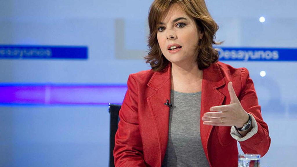 Soraya Sáenz de Santamaría en 'Los Desayunos'.