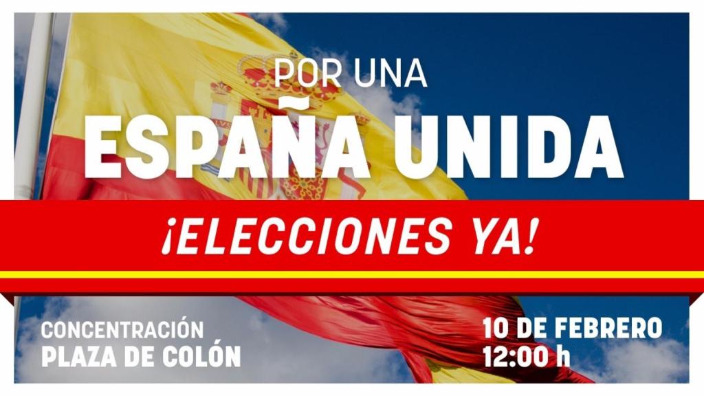 Cartel para la concentración del domingo en Colón.