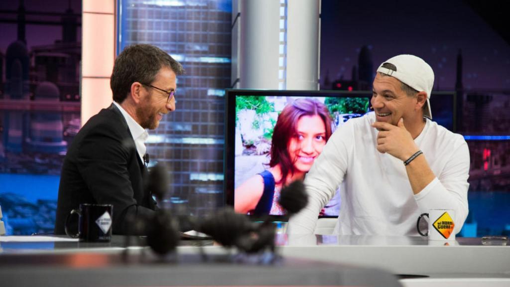Frank Cuesta y Pablo Motos durante 'El Hormiguero'