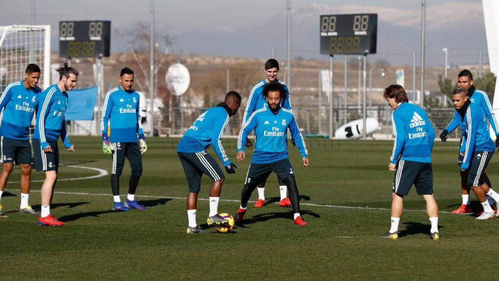 El Real Madrid se ejercita en Valdebebas. Foto: realmadrid.com