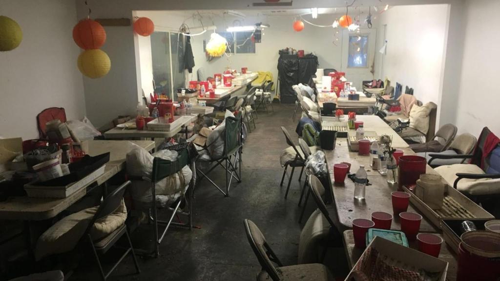 Las salas de poda a veces se reconvierten para celebrar alguna fiesta