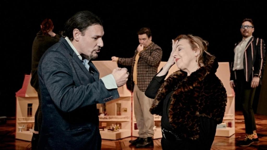 Nelson Dante y Carmen Maci en un ensayo de El jardín de los cerezos. Foto: Marcos Gpunto