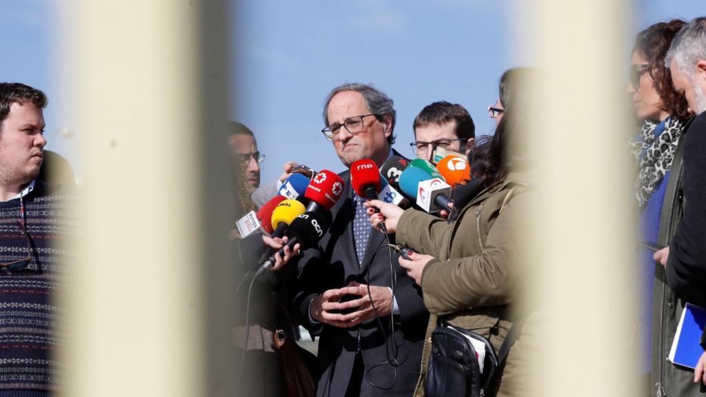 Torra visita a los presos independentistas en Madrid.