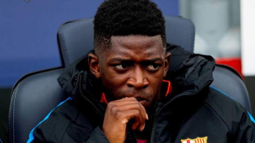 Dembélé, en el banquillo del Barcelona