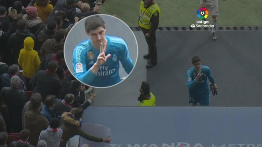 Courtois recordó el 1-3 al Wanda