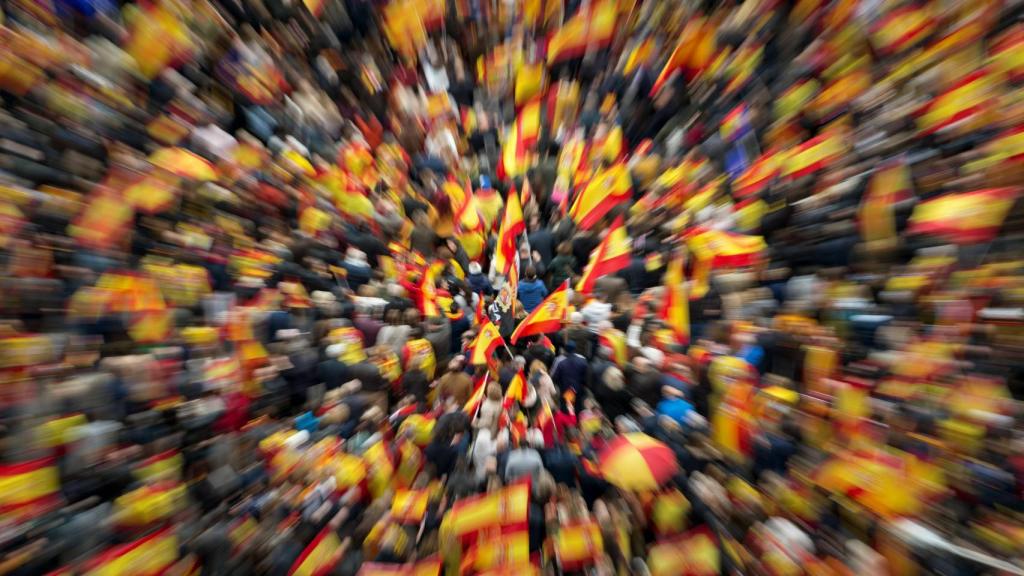 Asistentes a la concentración de la plaza de Colón.