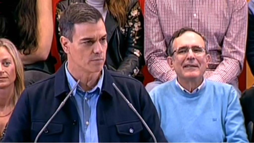 Pedro Sánchez, en el mitin de Santander.