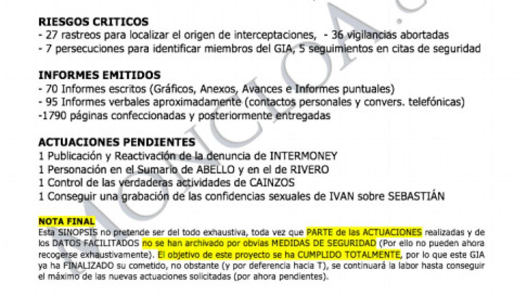 Documento modificado donde ya no figuran los detalles sobre la destrucción de documentos.