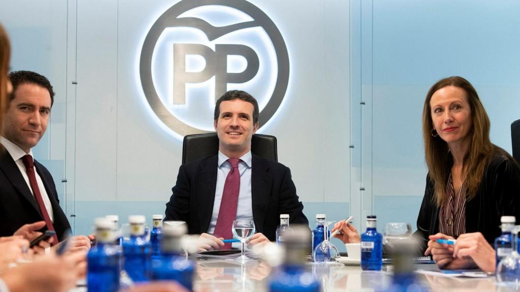 Casado en su junta directiva del PP Casado