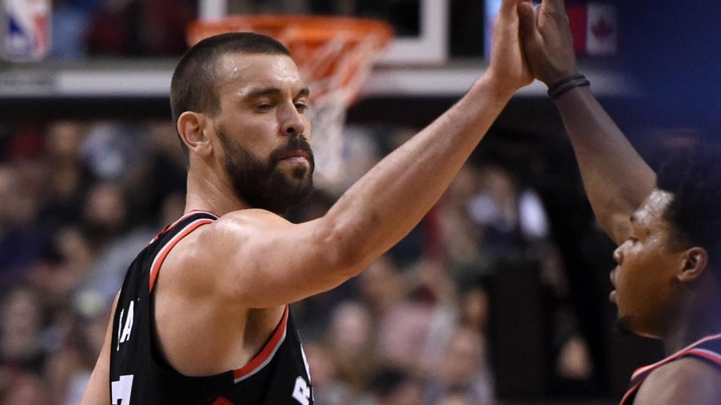 Marc Gasol con Kyle Lowry