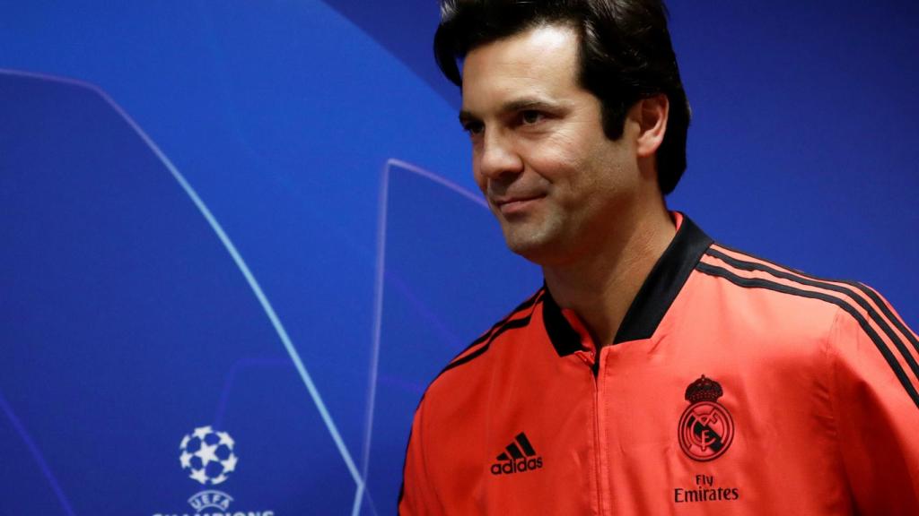 Solari, en rueda de prensa previa de la Champions