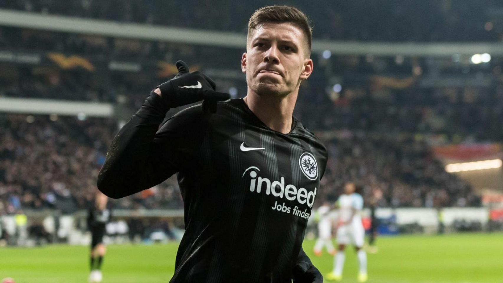 Jovic celebra un gol con el Eintracht Frankfurt
