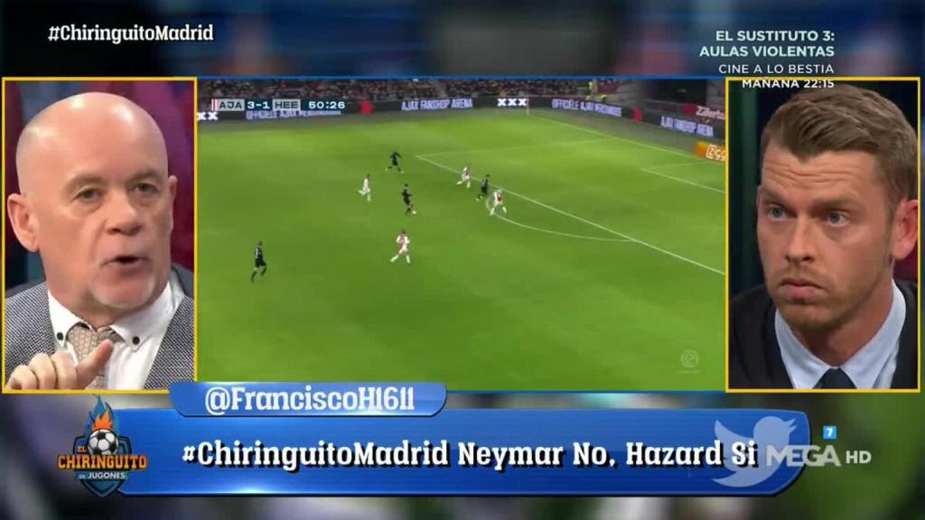 Alfredo Duro en El Chiringuito. Foto: Twitter (@elchiringuitotv)