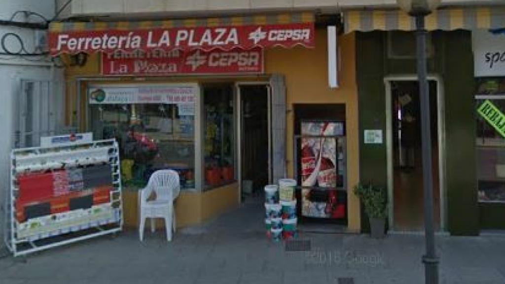 Ferretería de la familia de Jesús Mora.