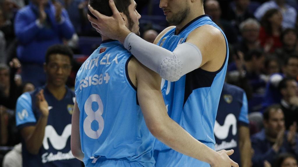 Gentille y Brizuela, en un partido del Estudiantes. Autor: ACB.