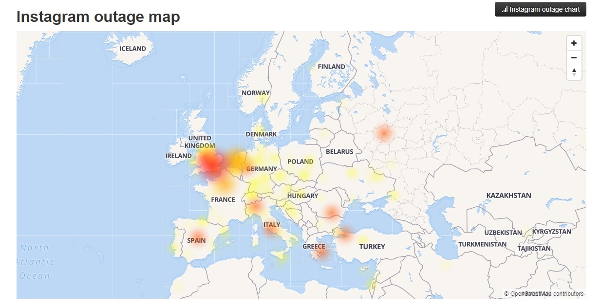 Mapa fallo instagram