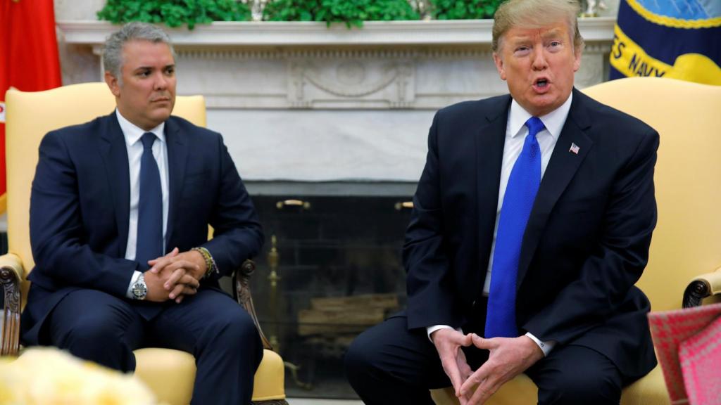 Donald Trump, presidente de EEUU, junto con Ivan Duque, presidente de Colombia, en la Casa Blanca.