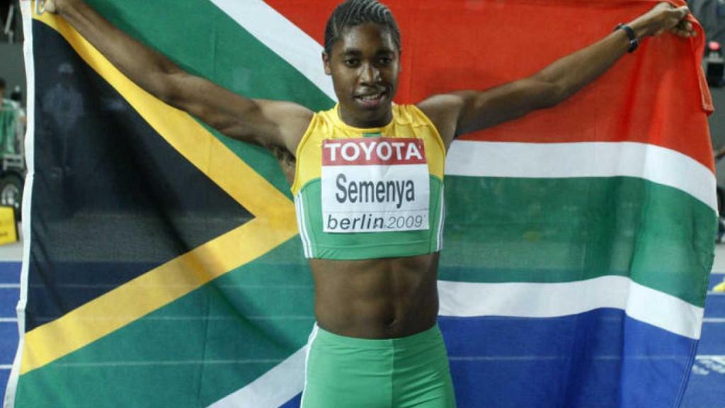 Semenya celebrando tras una carrera