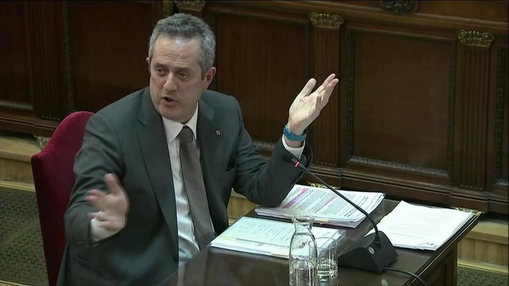 Joaquim Forn durante su declaración ante el tribunal que juzga el 'procés' en el Tribunal Supremo.