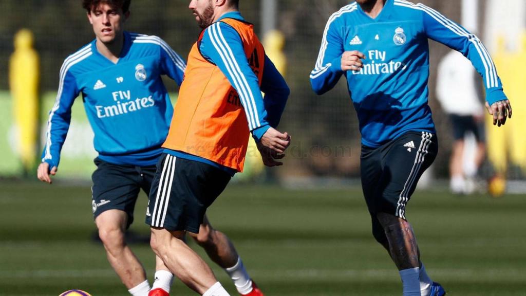 Entrenamiento del equipo previo al partido ante el Girona. Foto: realmadrid.com