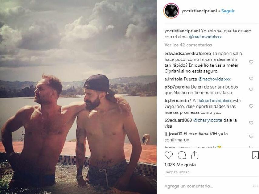 La publicación de Cristian Cipriani.