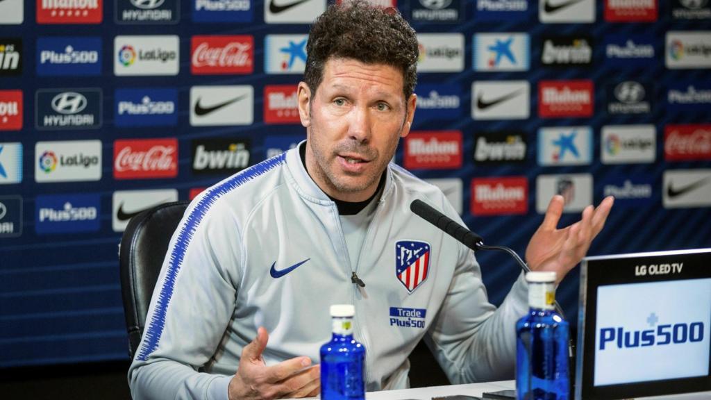 Simeone, en la rueda de prensa previa al encuentro ante el Rayo Vallecano
