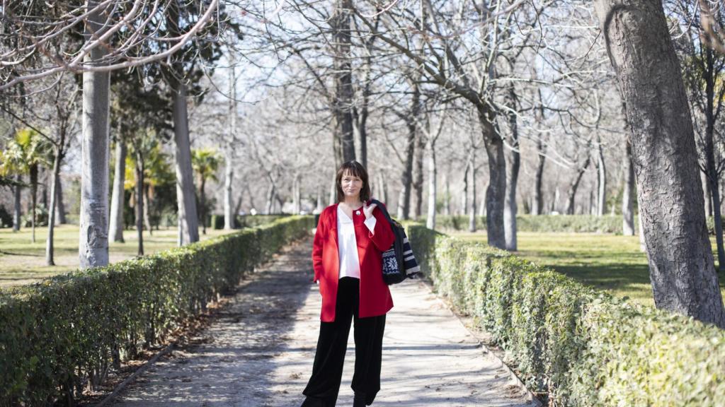 Carolina Bescansa en el Parque del Retiro.