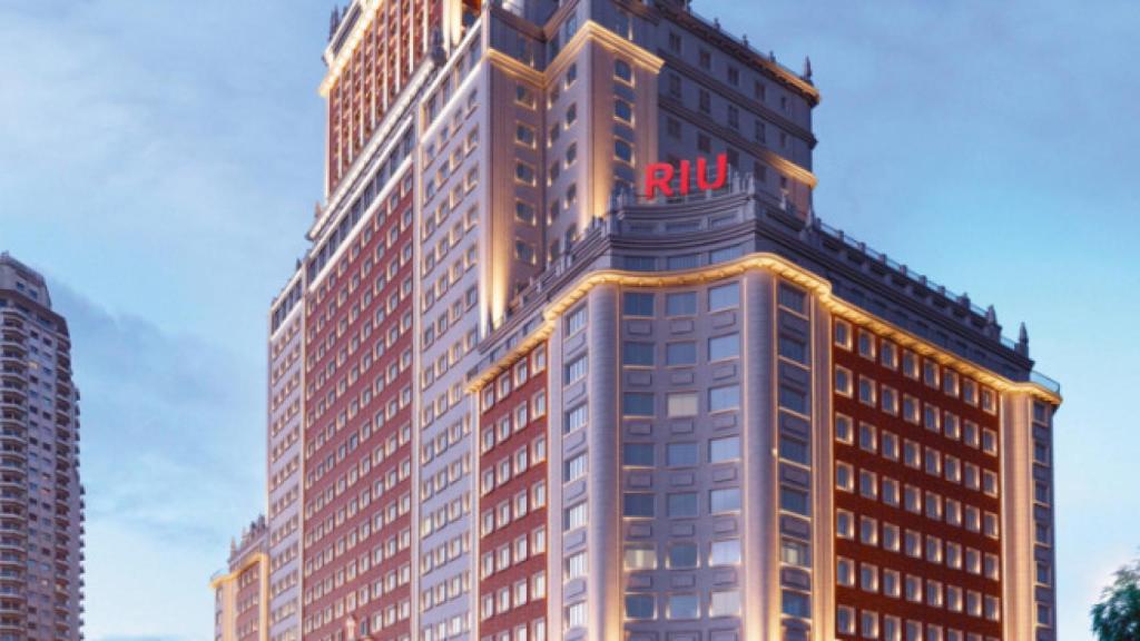 Recreación que muestra lo que será la fachada remodelada del Edificio España.