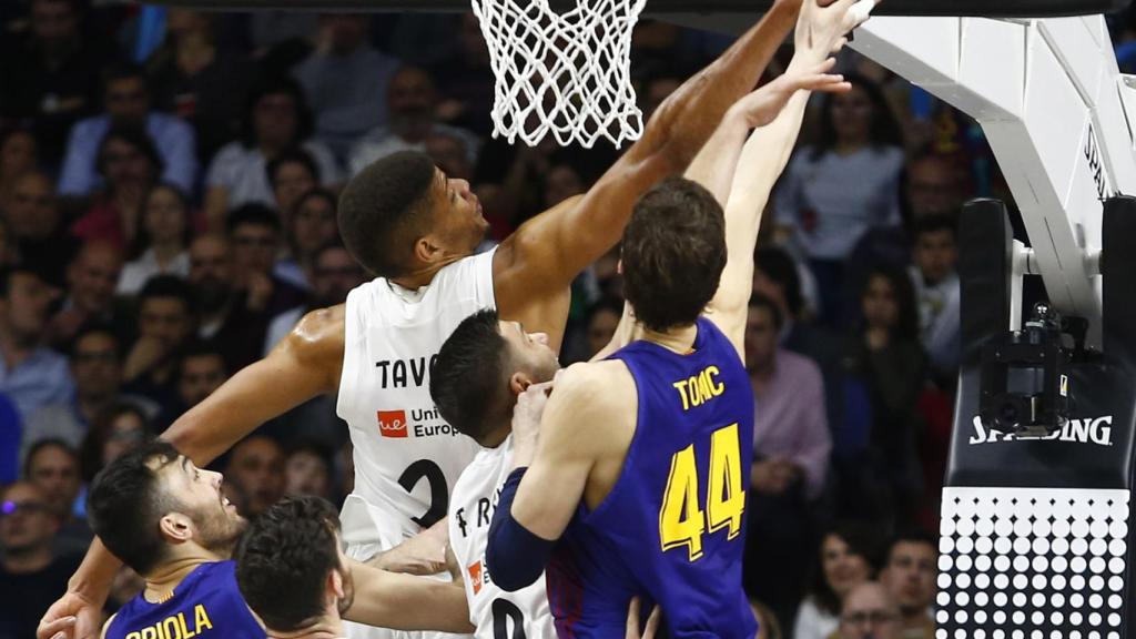 Tavares y Tomic pelan por un rebote