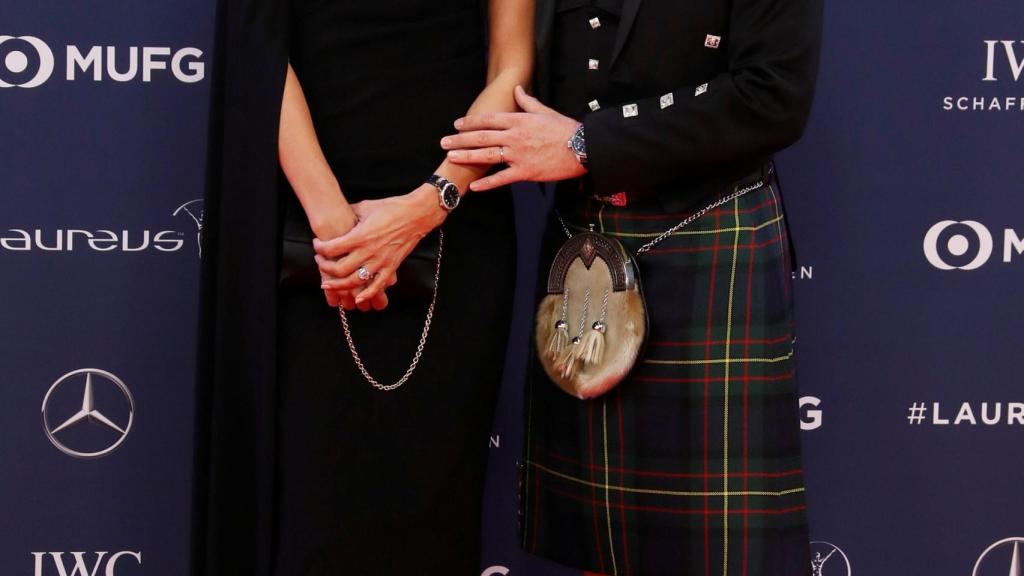 David Coulthard y su mujer Karen Minier