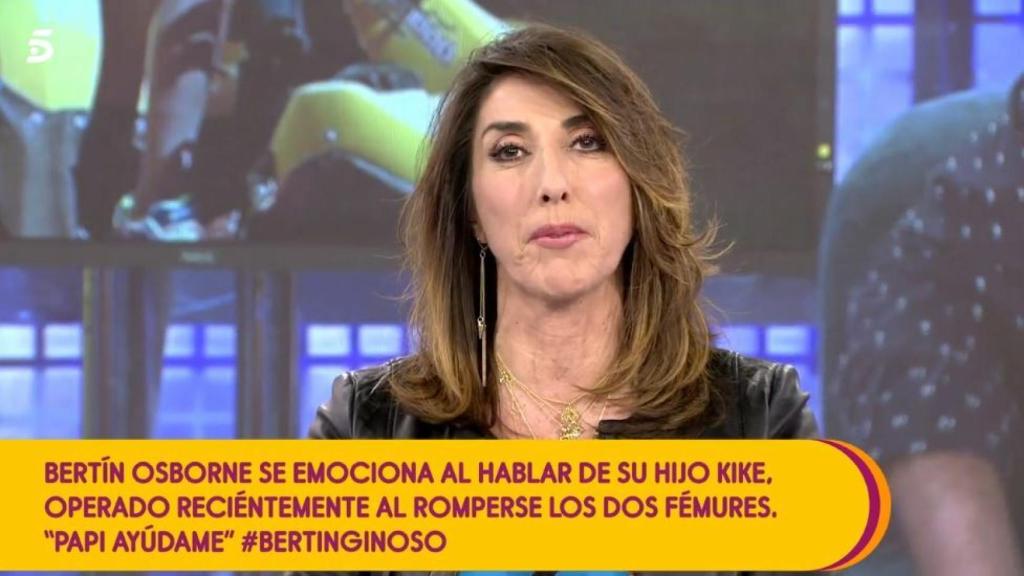 La presentadora Paz Padilla, emocionada, envía un mensaje a su amigo Bertín Osborne.