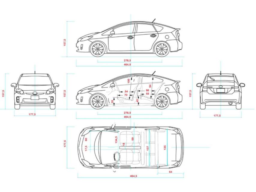 Medidas de los nuevos coche patrulla de la Policía Nacional.