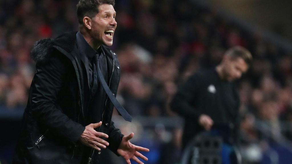 Simeone, durante el partido contra la Juventus.