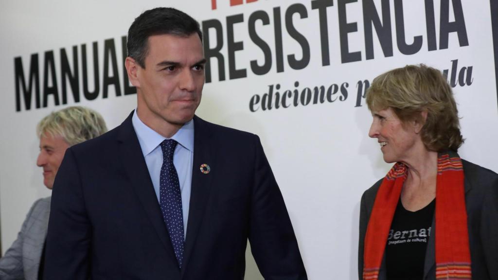 Pedro Sánchez en la presentación de su libro, 'Manual de resistencia'.